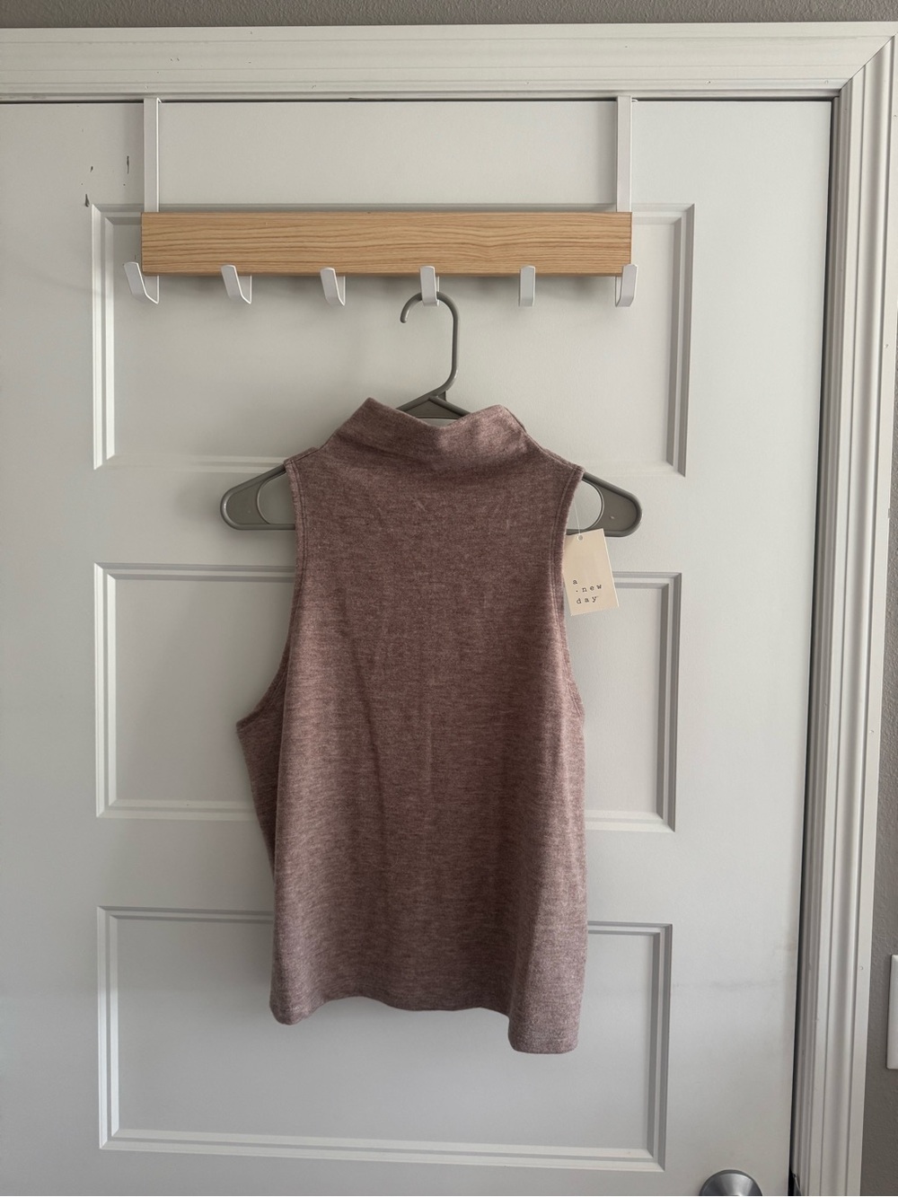 a new day Sleeveless Mock Neck Tank in Mauve Rose